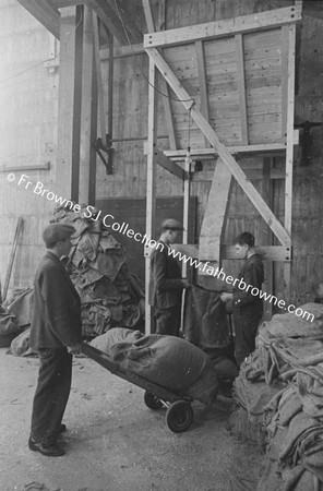 ODLUMS MILLS FILLING SACKS WITH DRIED GRAIN